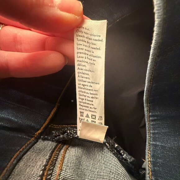 Women's M Spanx Distressed Ankle Skinny Jeans Raw Hem Denim Leggings - Picture 9 of 9